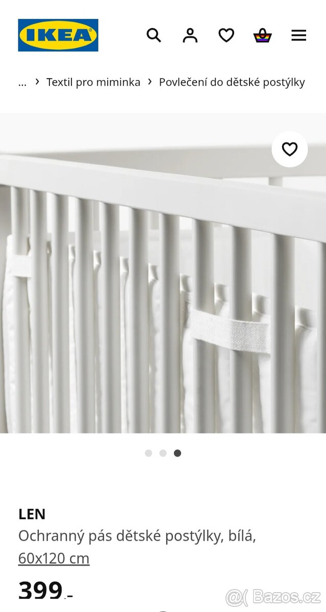 Mantinel do postýlky Ikea - 4