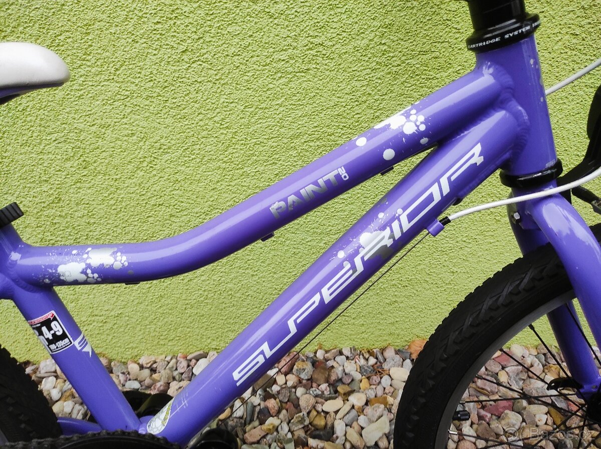 Značkové dětské kolo Superior 20" (fialová) - 4
