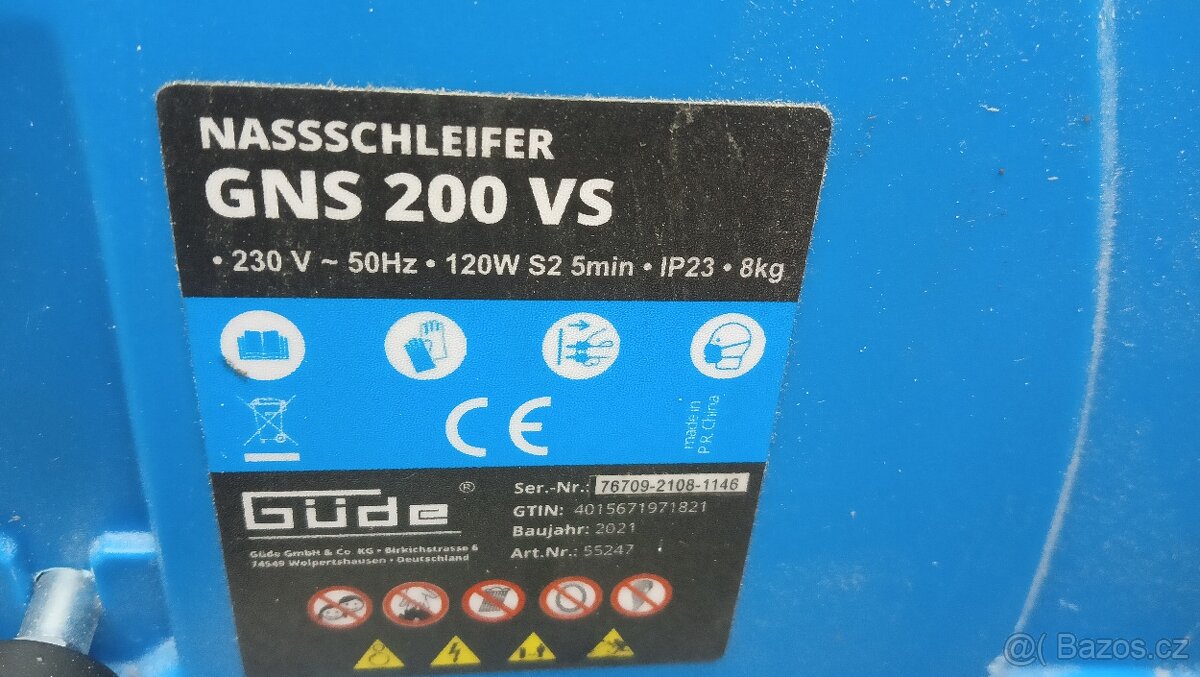 Bruska na nože Güde GNS 200 VS - 4