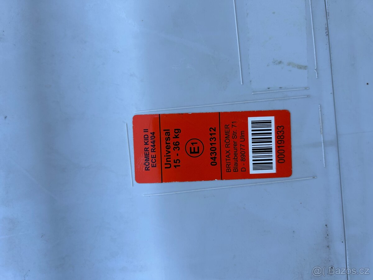 Autosedačka Britský Romer sedačka 15-36kg - 4