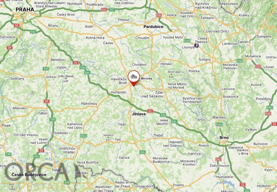 Prodej zajímavého pozemku 1137 m2 v k.ú. Mírovka - 4
