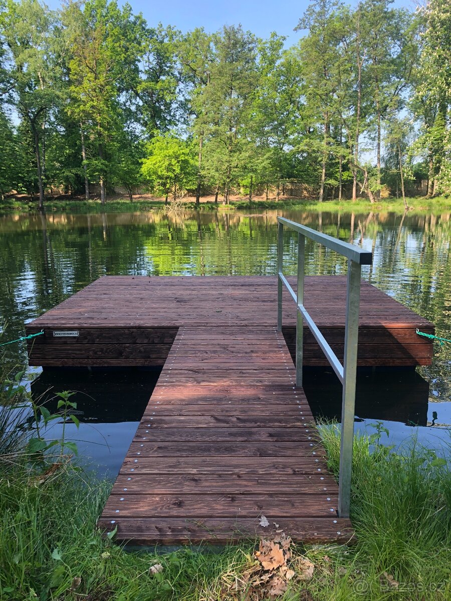 Plovoucí molo 3x4 metry s lávkou, nové. - 4