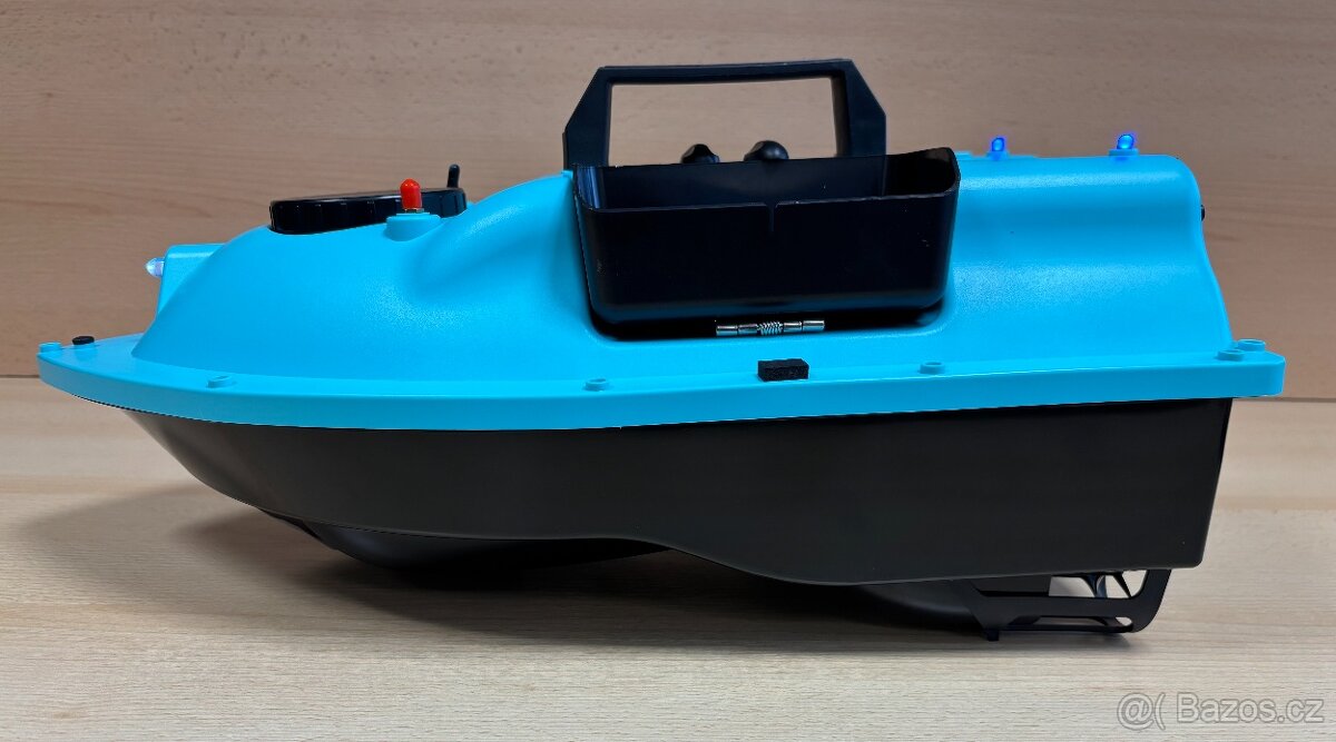 Tříkomorová MODRÁ loďka GPS s baterií 12000mAh včetně obalu - 4