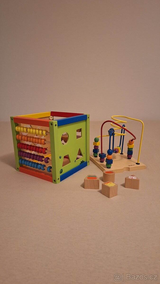 Jouéco Dřevěné hrací centrum - kostka - 4