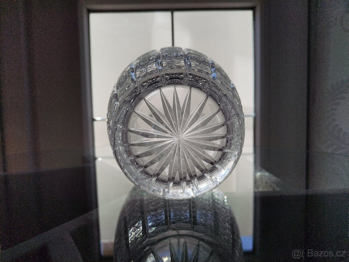 Velká broušená váza - TOP STAV - 4