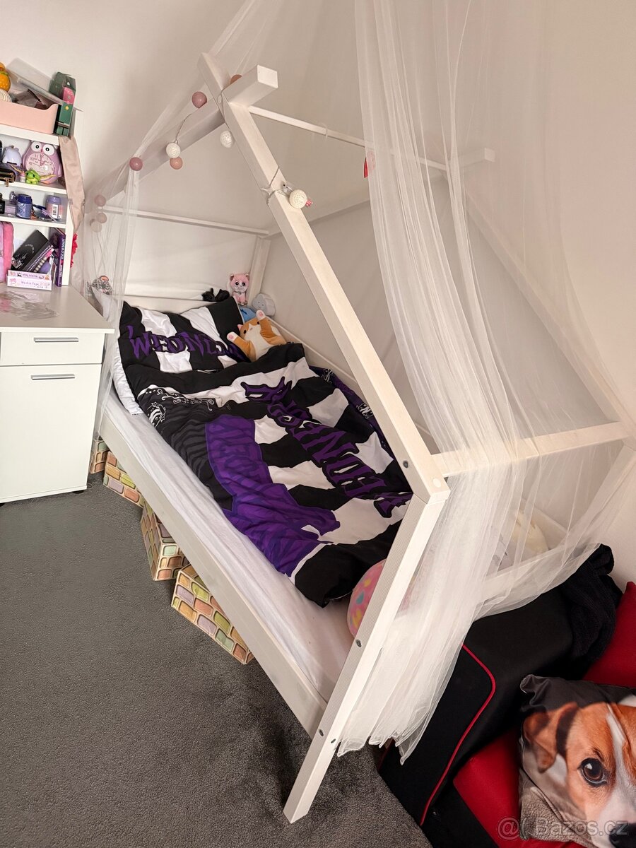 Postel se střešním rámem 90x200cm - 4