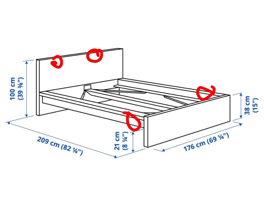 Postel IKEA Malm 160x200 - 4