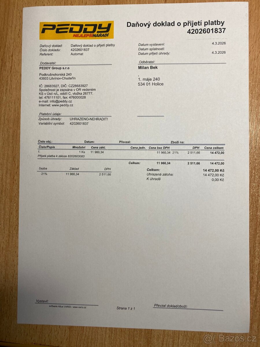 Multifunkční zametač VeGa 555 4in1 - 4