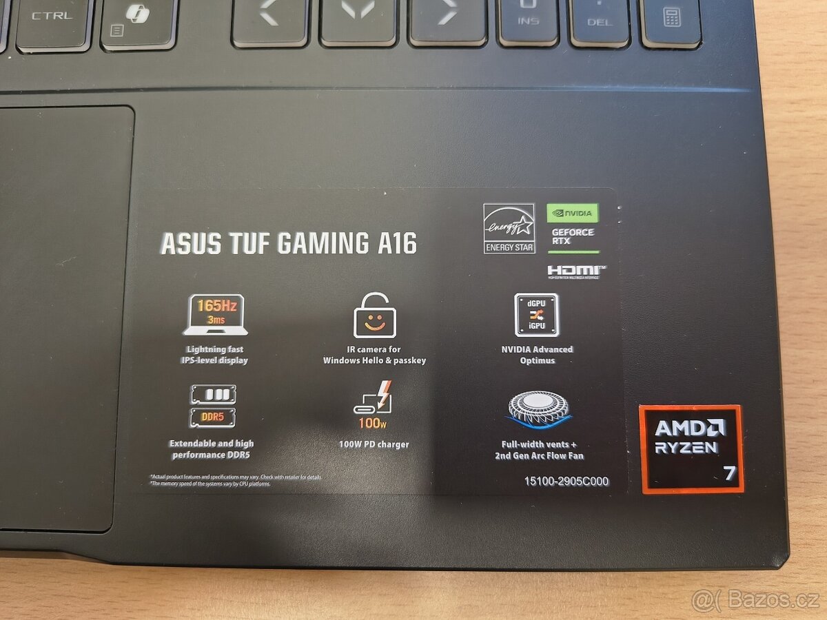 ASUS TUF A16 (2024), RTX 5060, 165Hz, ZÁRUKA DO 10/2027 - 4