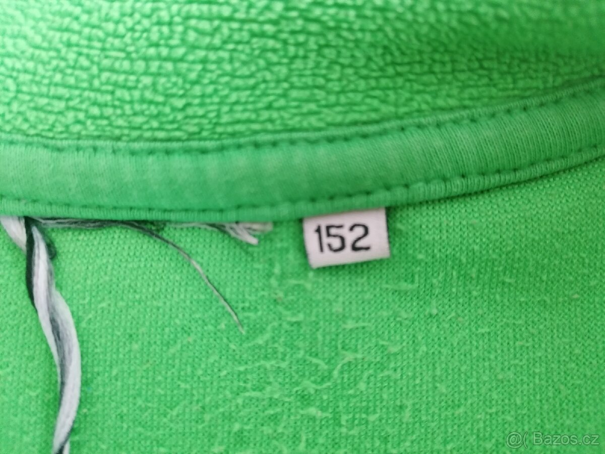 Zelená fleecová mikina na zip Etirel, v. 152 - 4