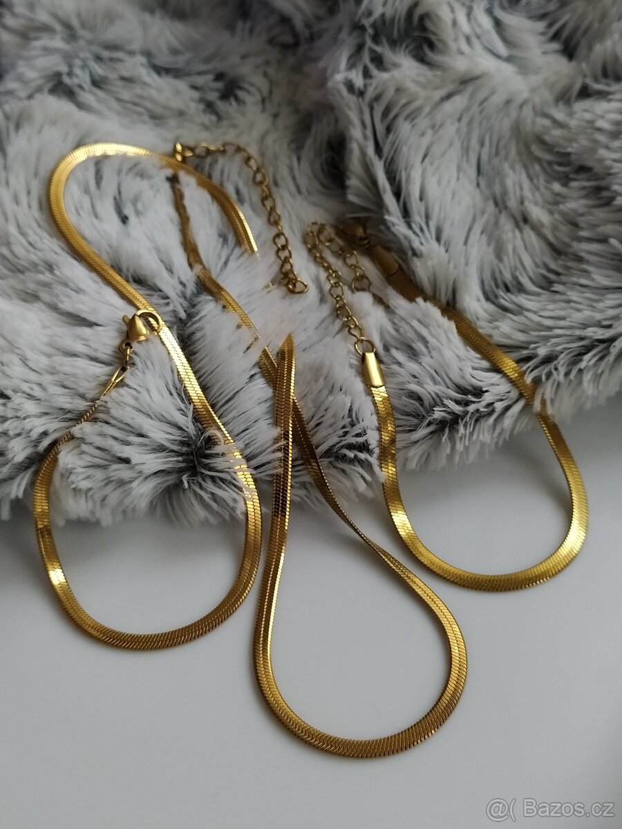 Souprava ocel pozlacená - 4