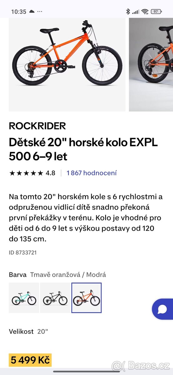 Dětské kolo ROCKRIDER 20" - 4