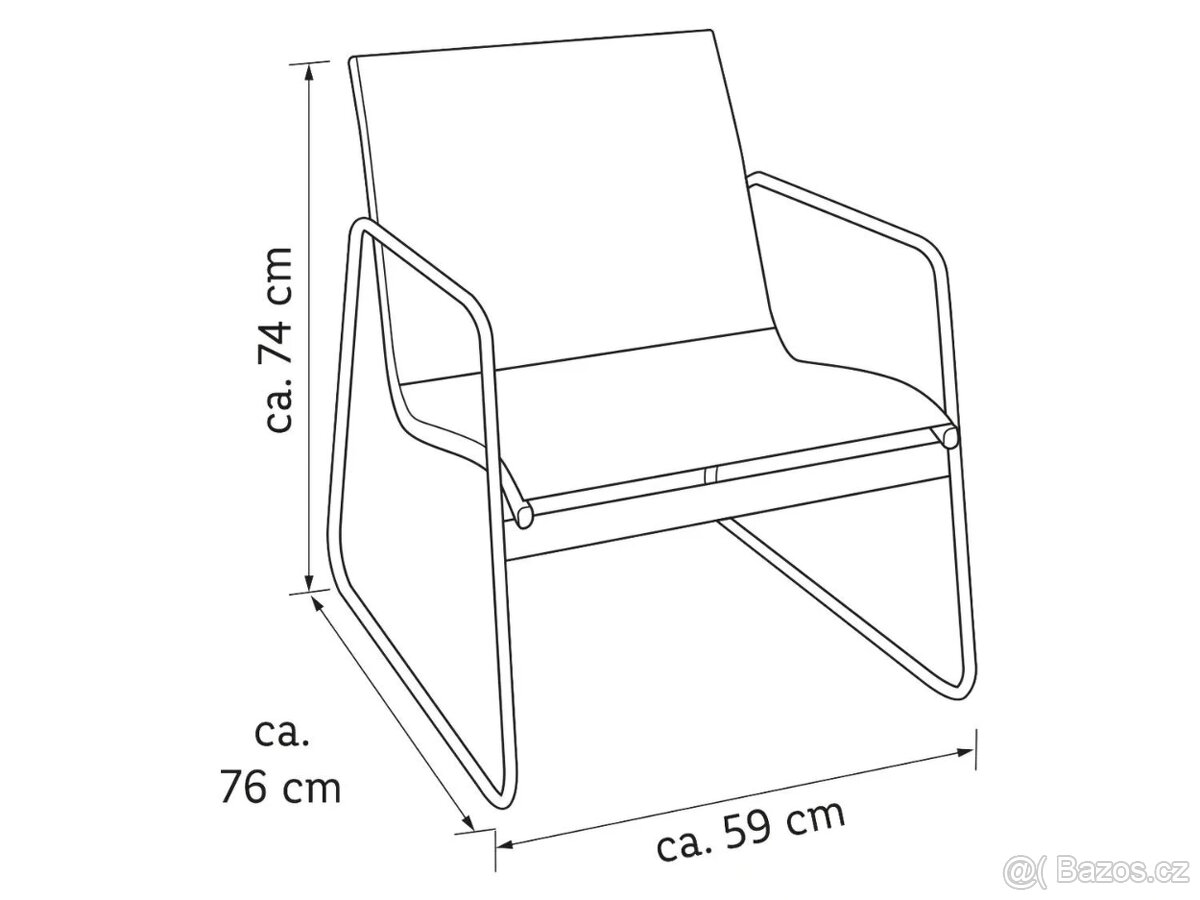 Zahradní sedací souprava s textilním výpletem, 4dílná - 4