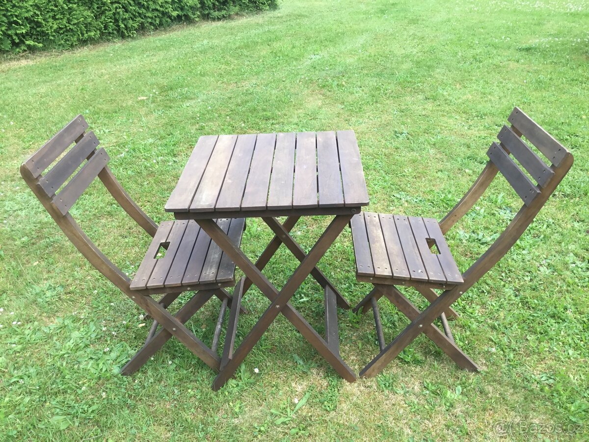 Set zahradního nábytku - stůl a 2 židle - 4