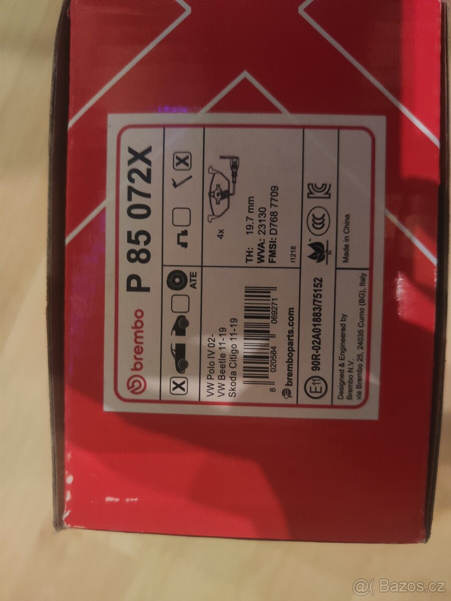 Sada brzdových destiček BREMBO - 4