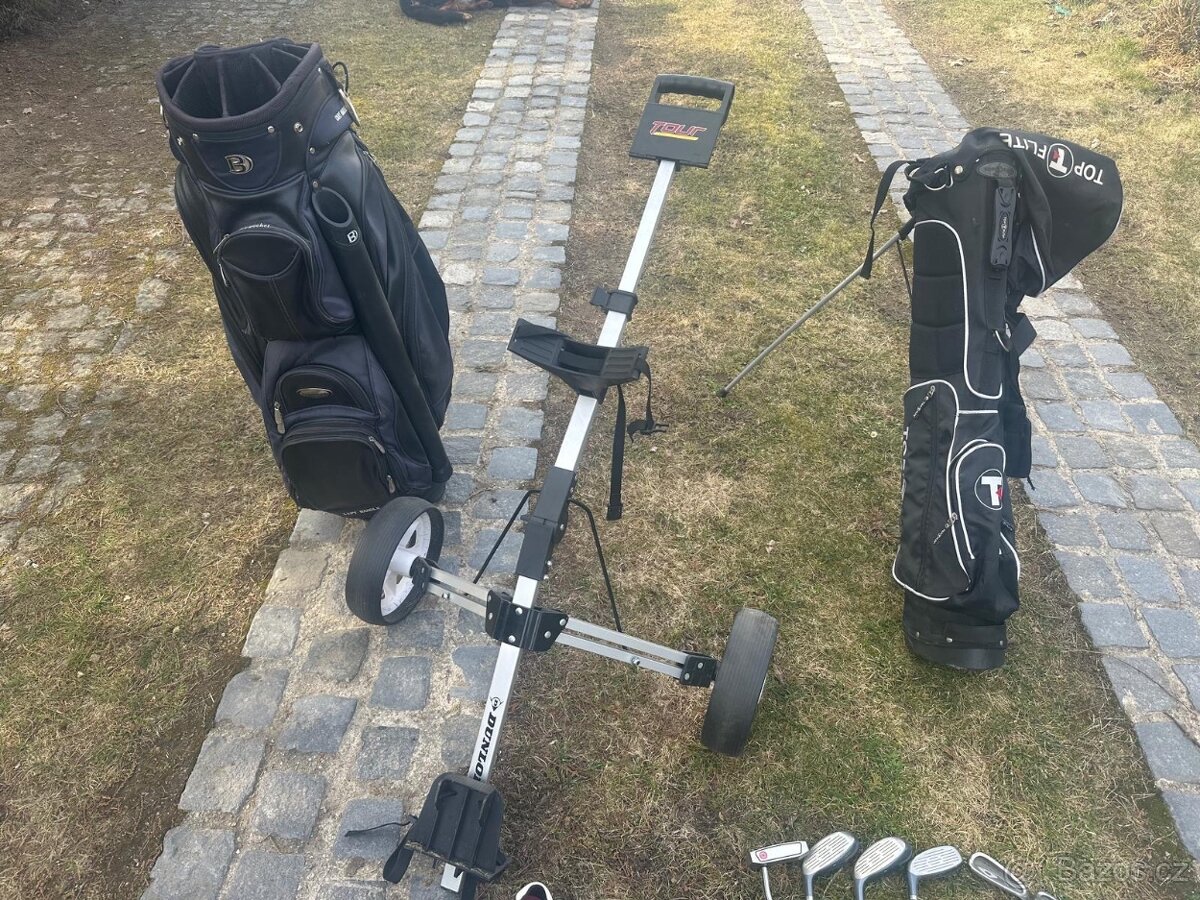 Golfový set, hole, bag, vozík - 4
