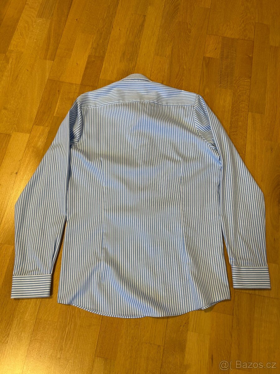 Pruhovaná košile modrobílá - 4