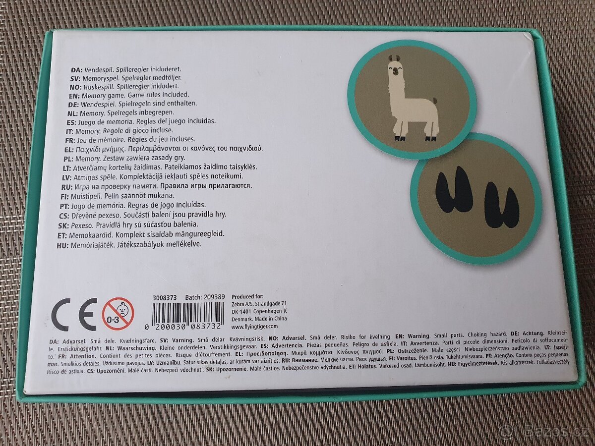 Dřevěné pexeso Zvířátka a jejich stopy, 50 dílků - 4