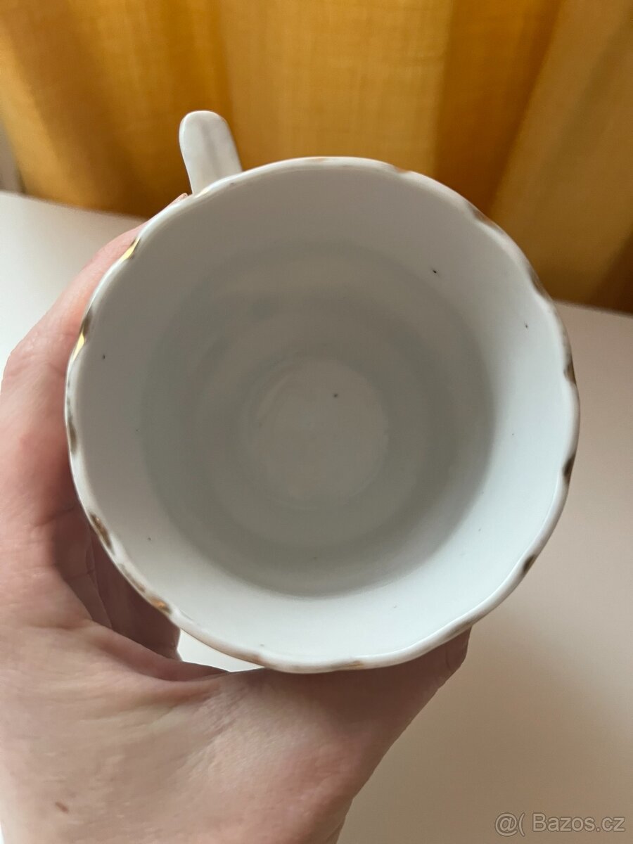 Starý hrneček, zlacený, nápis Marta - 4