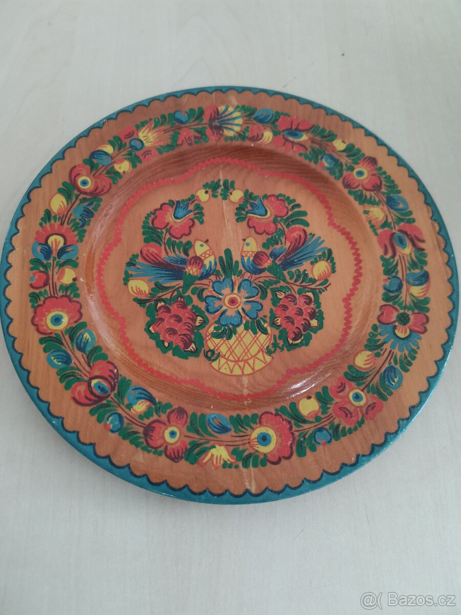 Ručně malované dřevěné talíře - 4