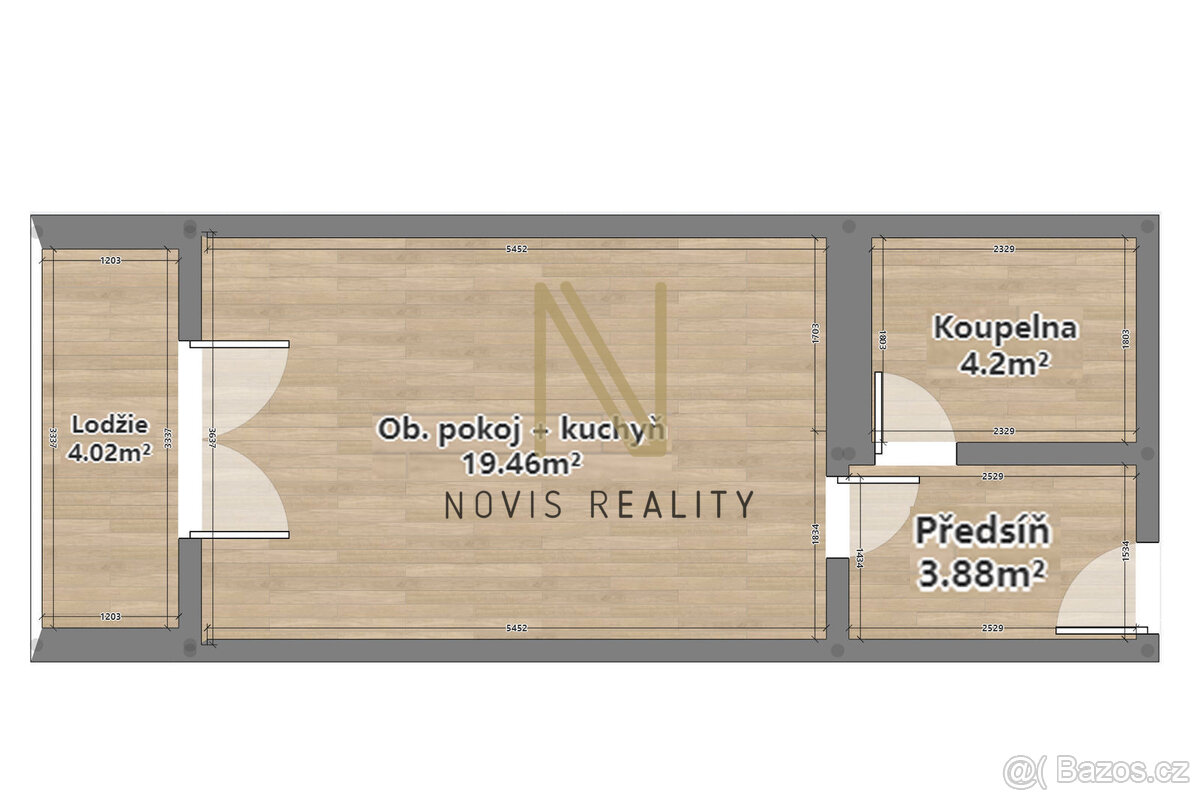 Pronájem, byt 1+kk, 33 m², parkovací stání, Zbůch, ul. Vrbov - 4