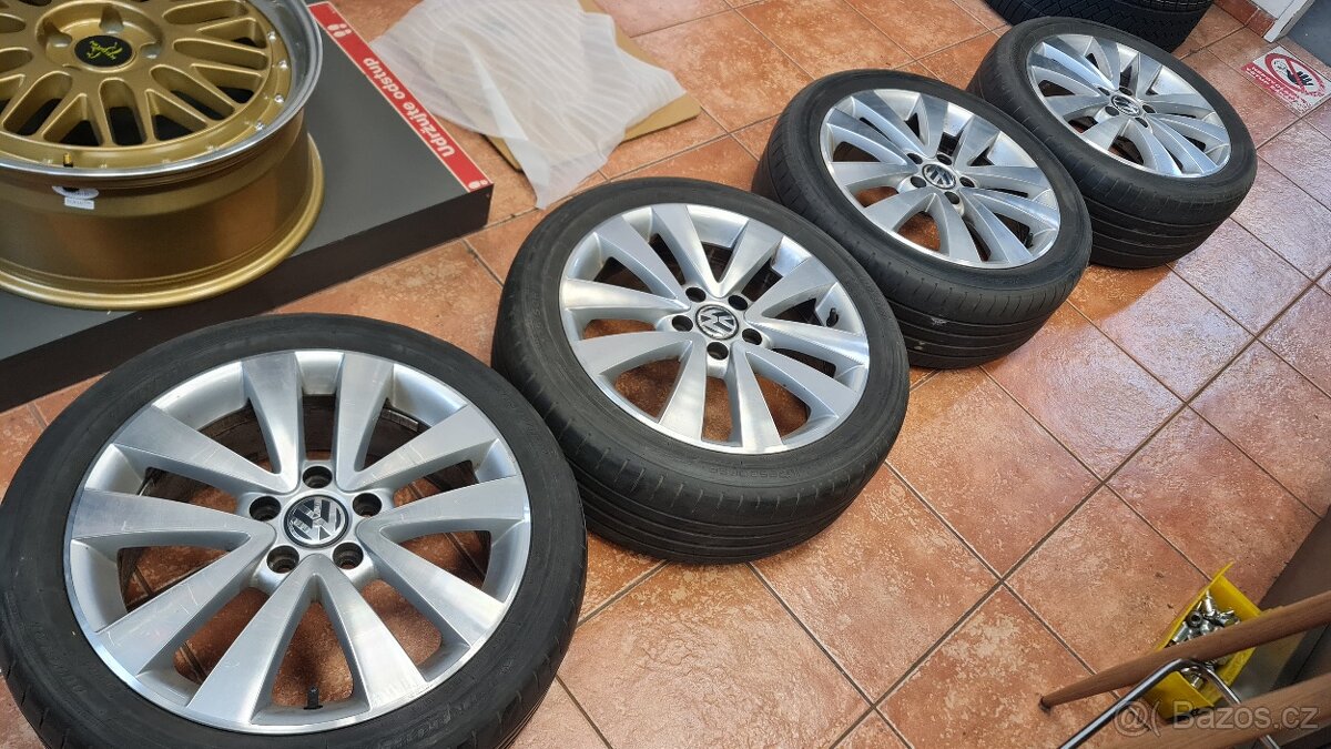Alu kola Vw 17 5x112 disky R17 Volkswagen originál elektrony - 4