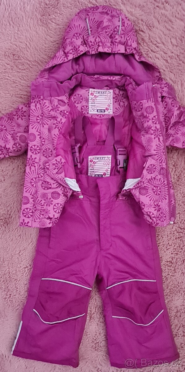 dívčí zimní kombinéza Tchibo vel. 86/92 + zdarma čepice - 4