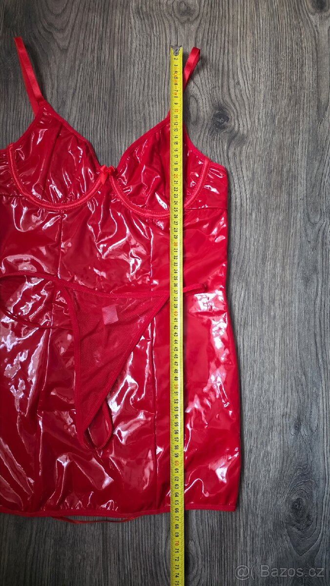 Pvc,vinylové šaty vel.S - 4
