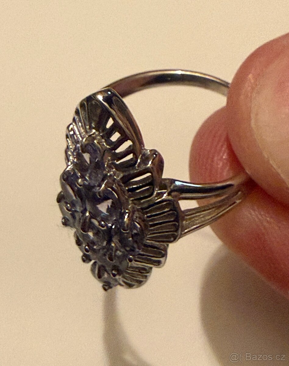 Stříbrný prsten přírodní tanzanity - 4