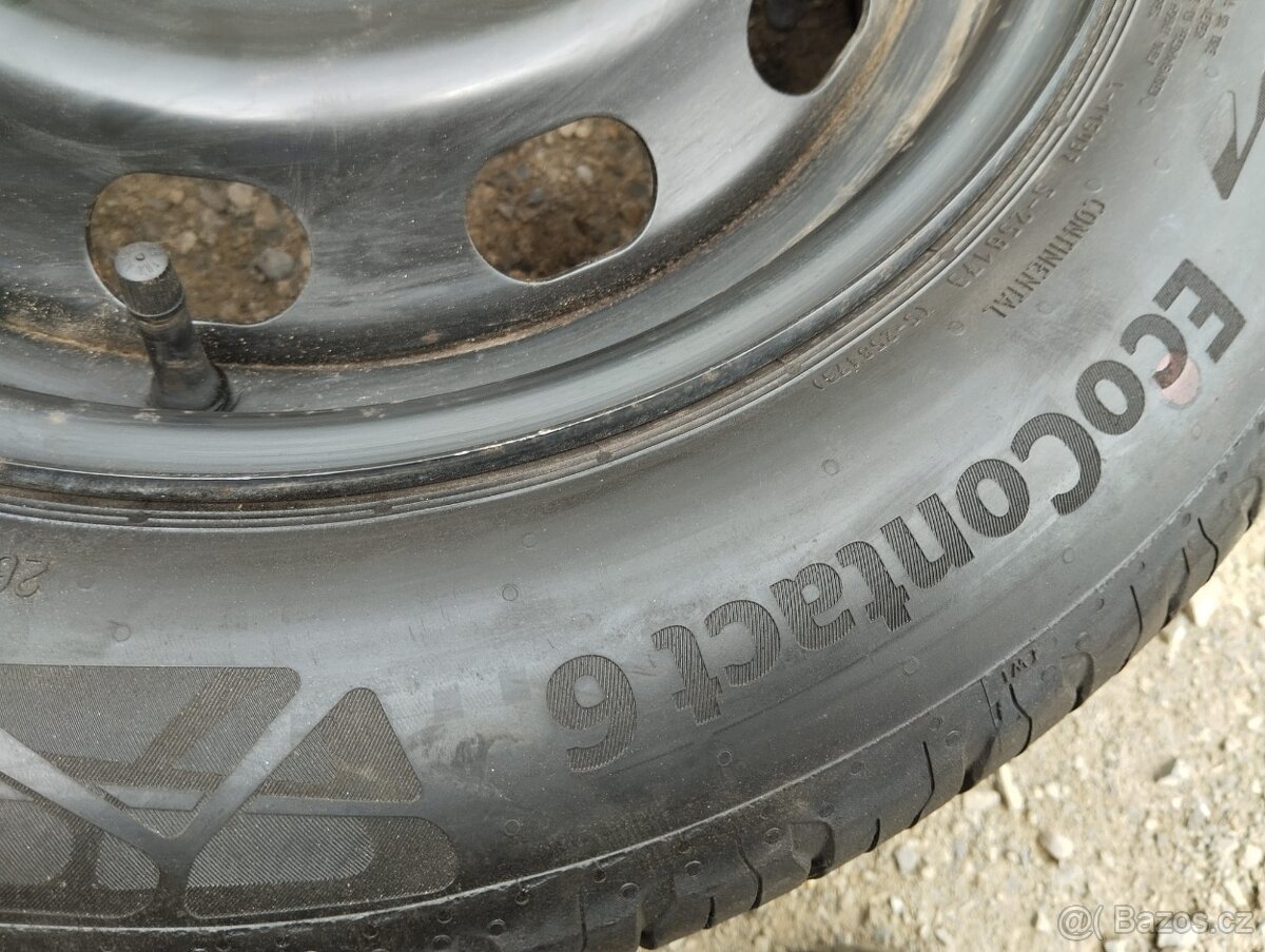 ocelová kola Ford 6x15 4x108 et37,5+letní 195/60/15 - 4
