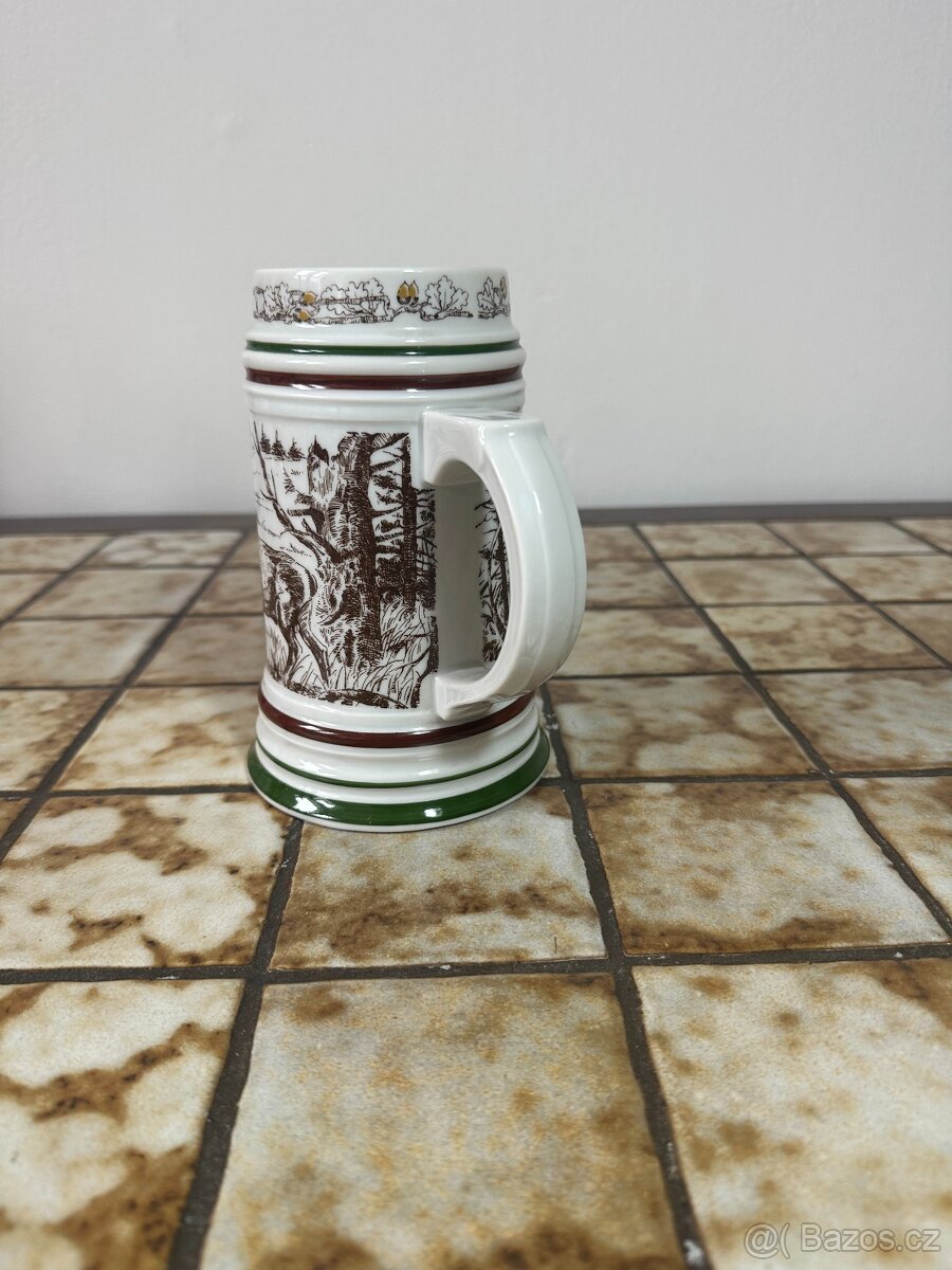 Vintage Pivní Korbel "Divoká Zvířata" - 4