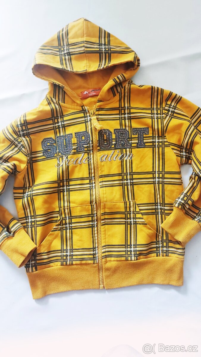 Mikina s kapucí, sportovní mikina vel. 134 - 4