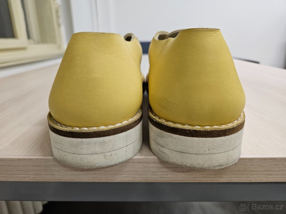 Prodám pánské žluté kožené sandály vel. 44-44 1/2 - 4