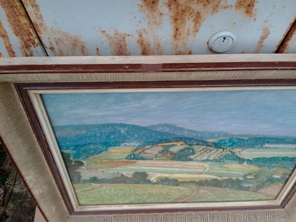 Pěkný starý obraz - akad.malíř J.F.Solan - 4