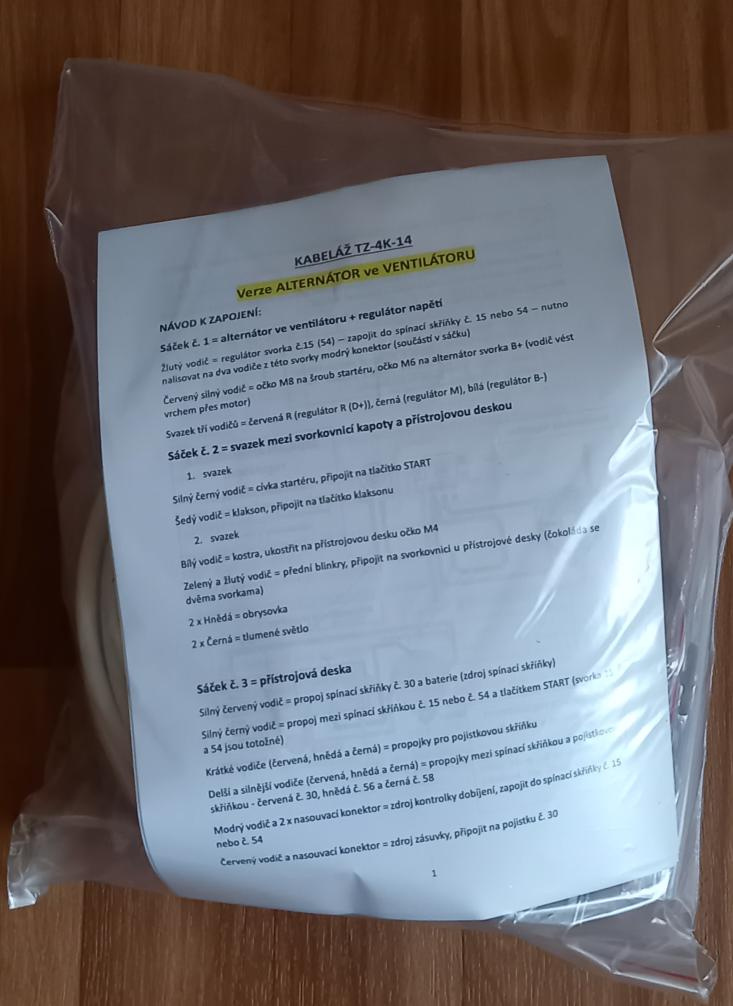 kabeláž na malotraktor TZ-4K-14 - 4