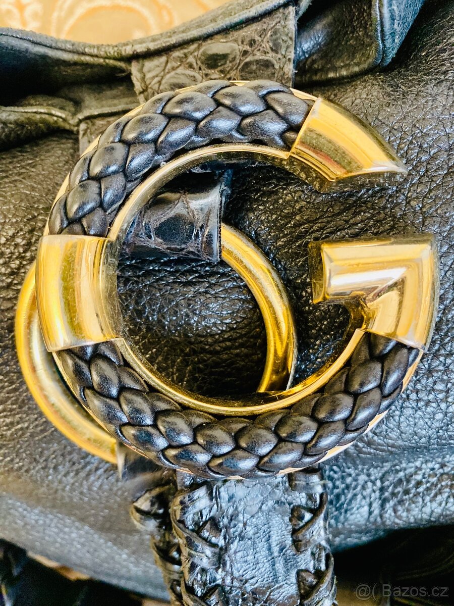 GUCCI G Wave Black Leather Bag kozena kabelka - 4