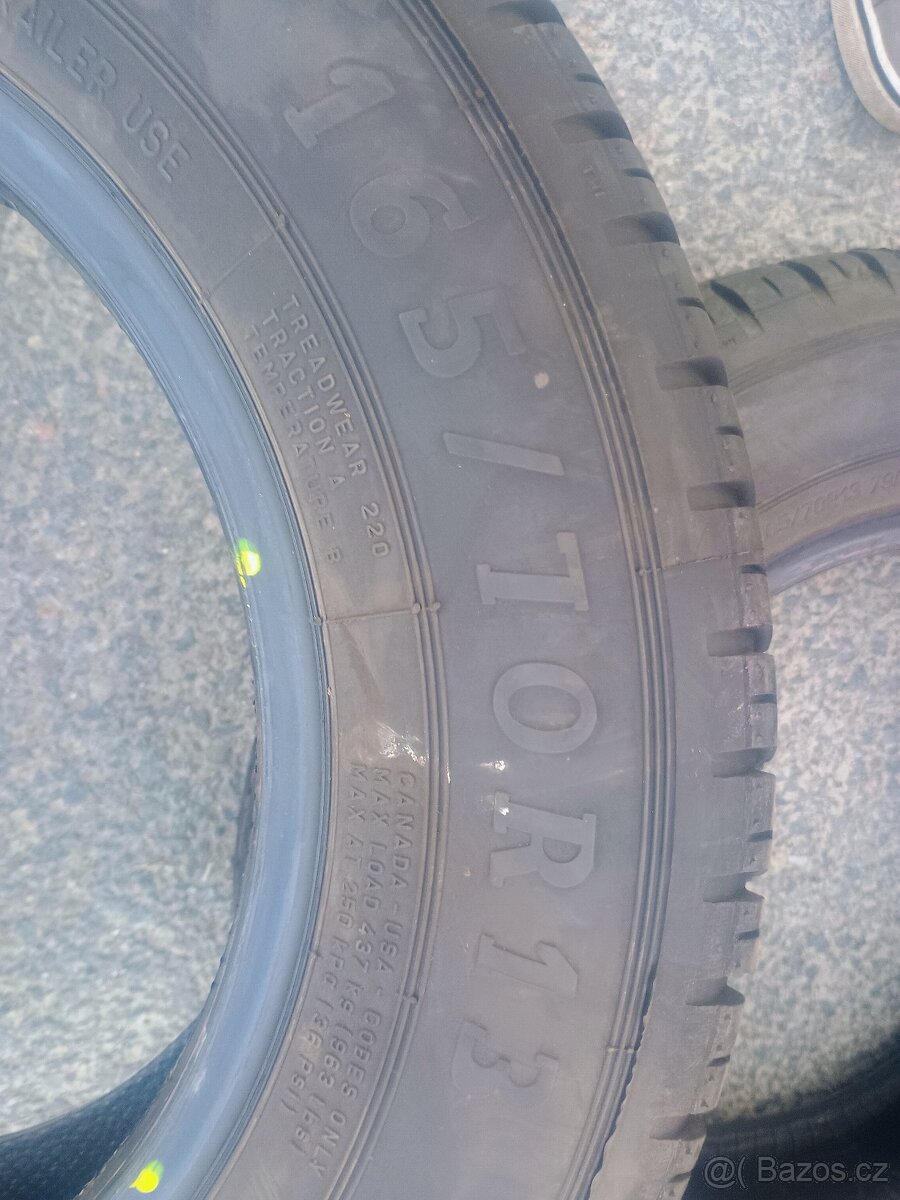 165/70-13 letní pneu 2kusy - 4