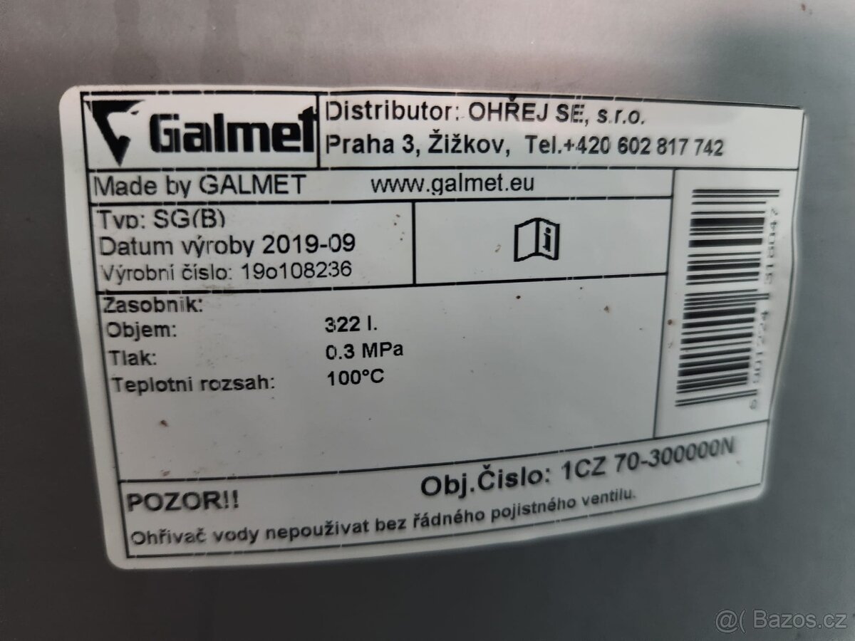 Akumulační nádrž stacionární s izolací 322L - 4