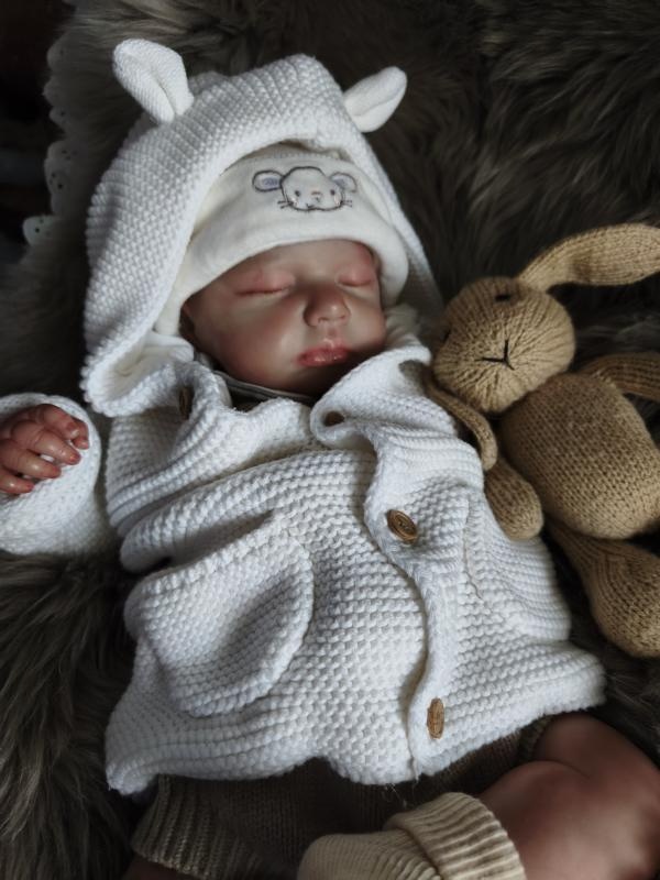 Pletený kabátek s oušky - 4