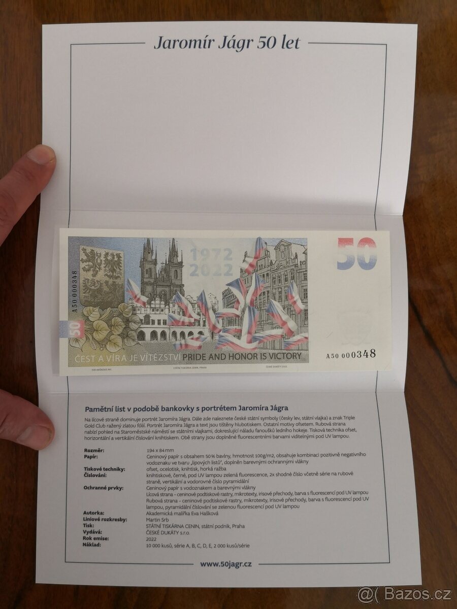 Bankovka Jaromír Jágr 50 - 4