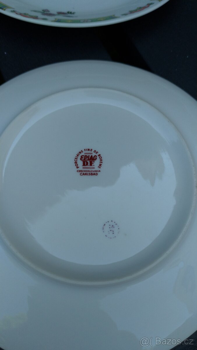 Dezertní retro talíře folklor EPIAG D.F. Carlsbad - 4