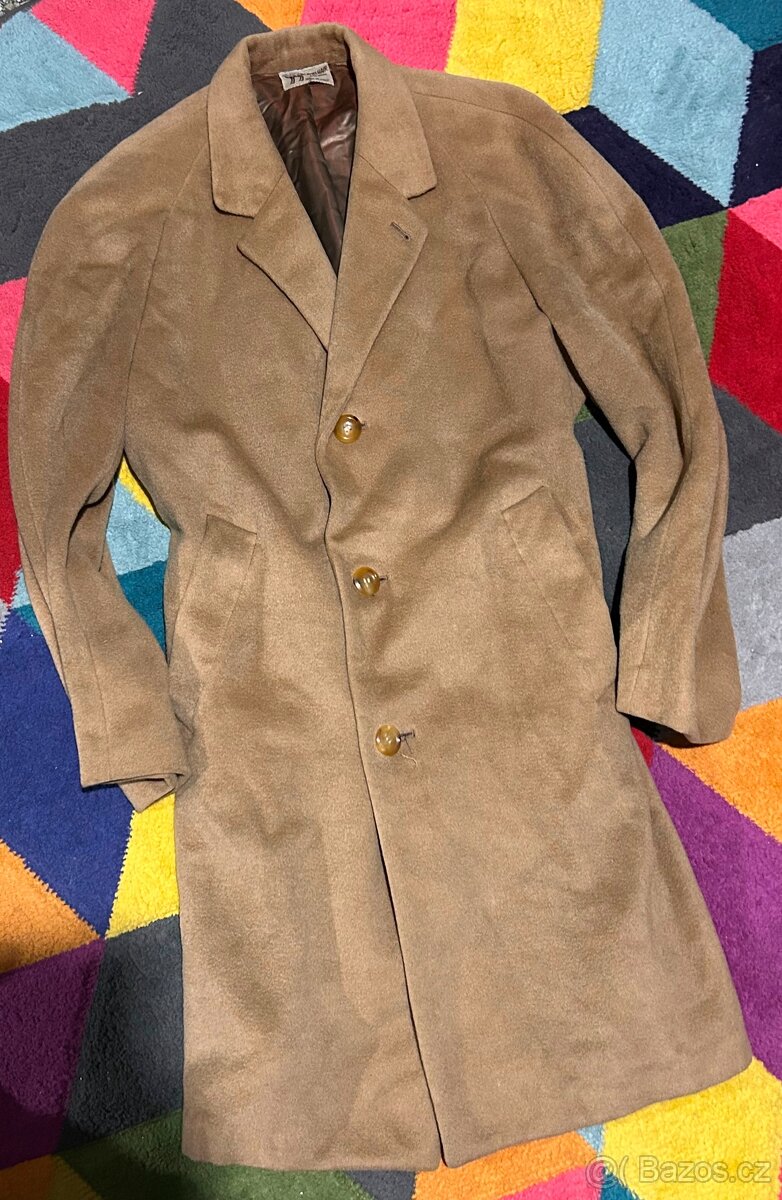CAMEL PÁNSKÝ VLNĚNÝ ZIMNÍ KABÁT XXL 💪🏽❤️ - 4