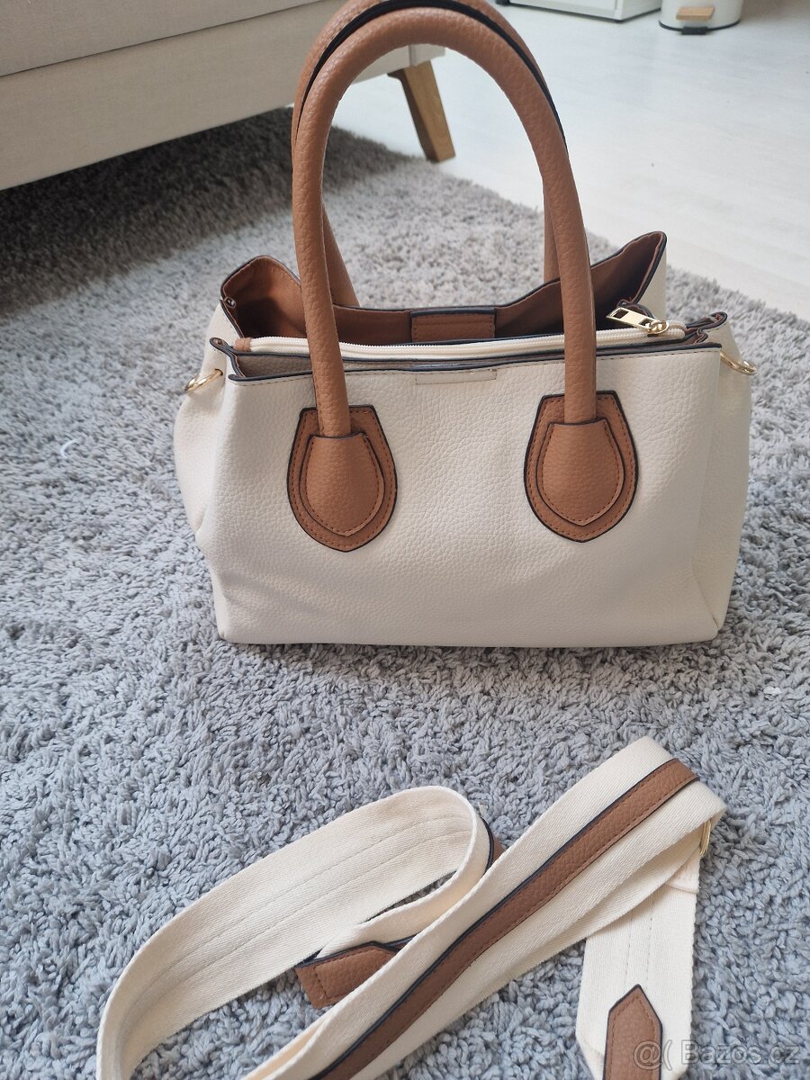 Bílo hnědá kabelka - 4