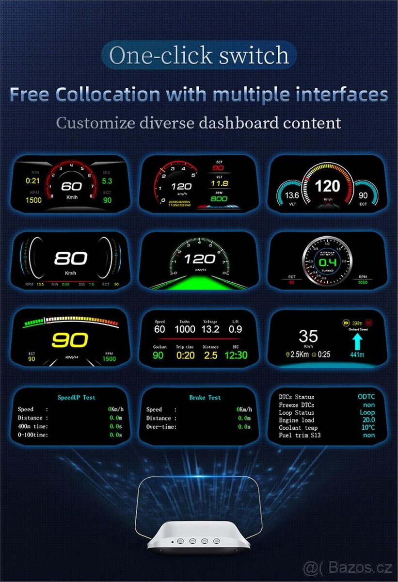 Head up Display OBD 2 + GPS - 4