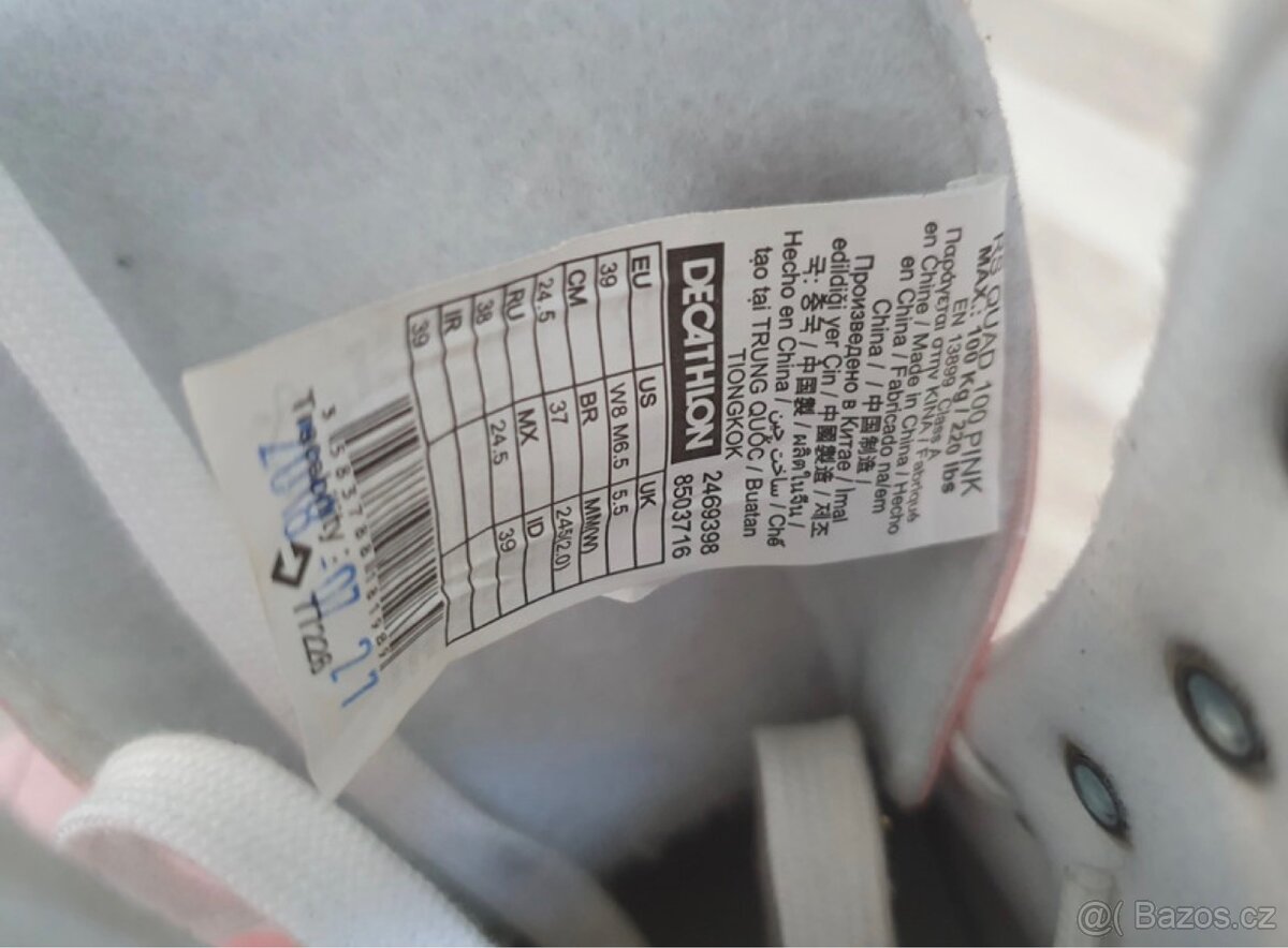 Oxelo růžové kolečkové brusle - 4