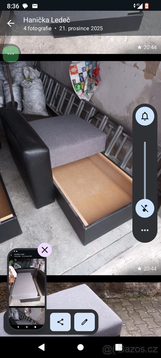 Krásná rozkládací sedací souprava - 4