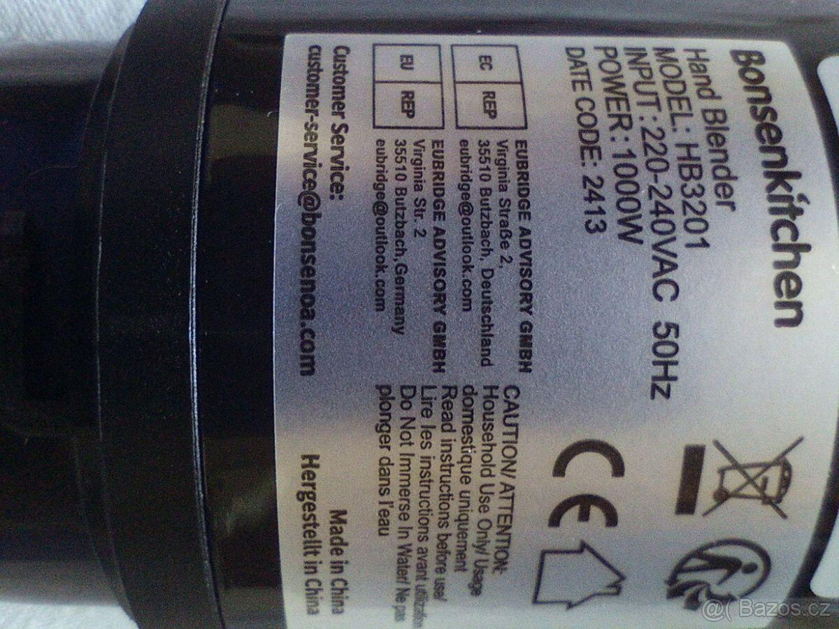 Tyčový mixér Bonsenkitchen HB3201 - 4