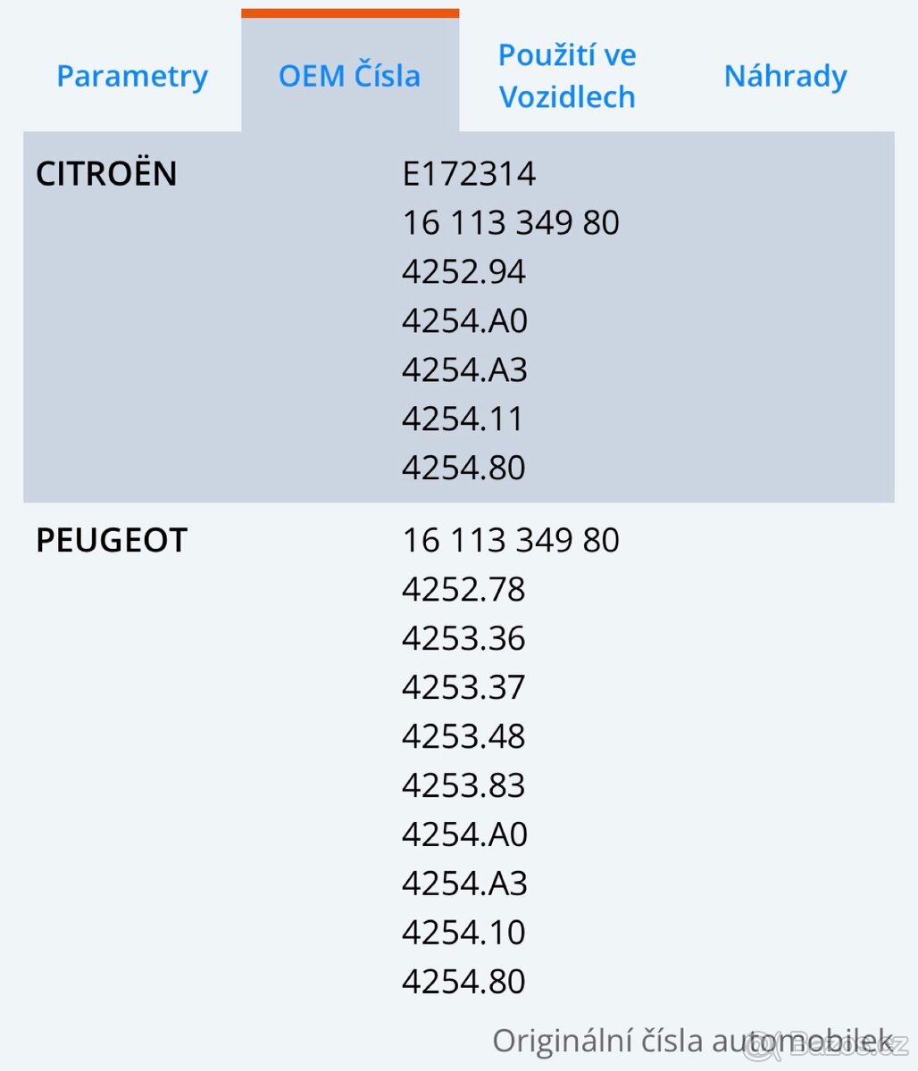 Brzdové destičky Peugeot / Citroën - 4