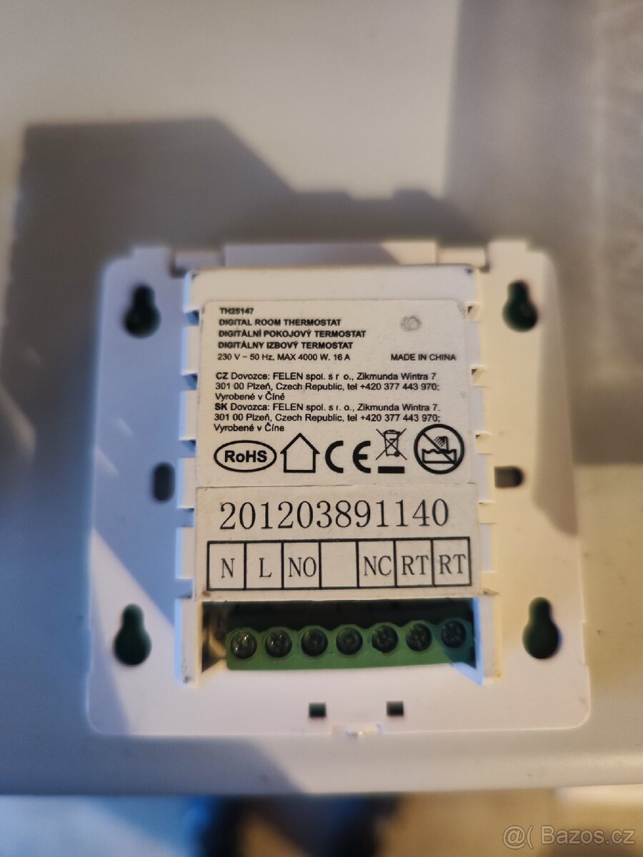 Digitální termostat k podlahovemu vytápění s čidlem - 4