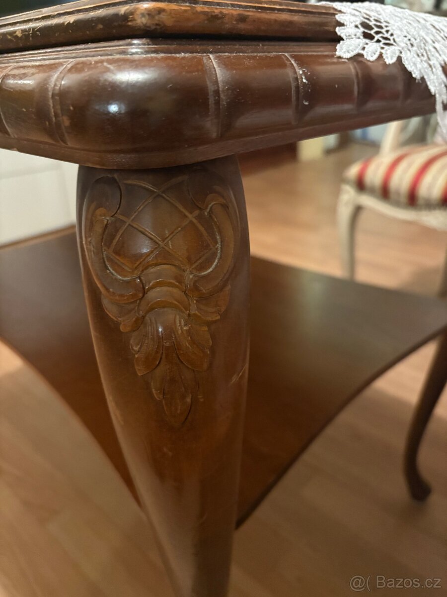 56x 80x 60 Starožitný stůl-Německo - 4